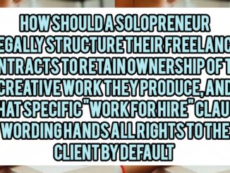 How Should A Solopreneur Legally Structure Their Freelance Contracts To Retain Ownership Of The Creative Work They Produce, And What Specific "Work For Hire" Clause Wording Hands All Rights To The Client By Default